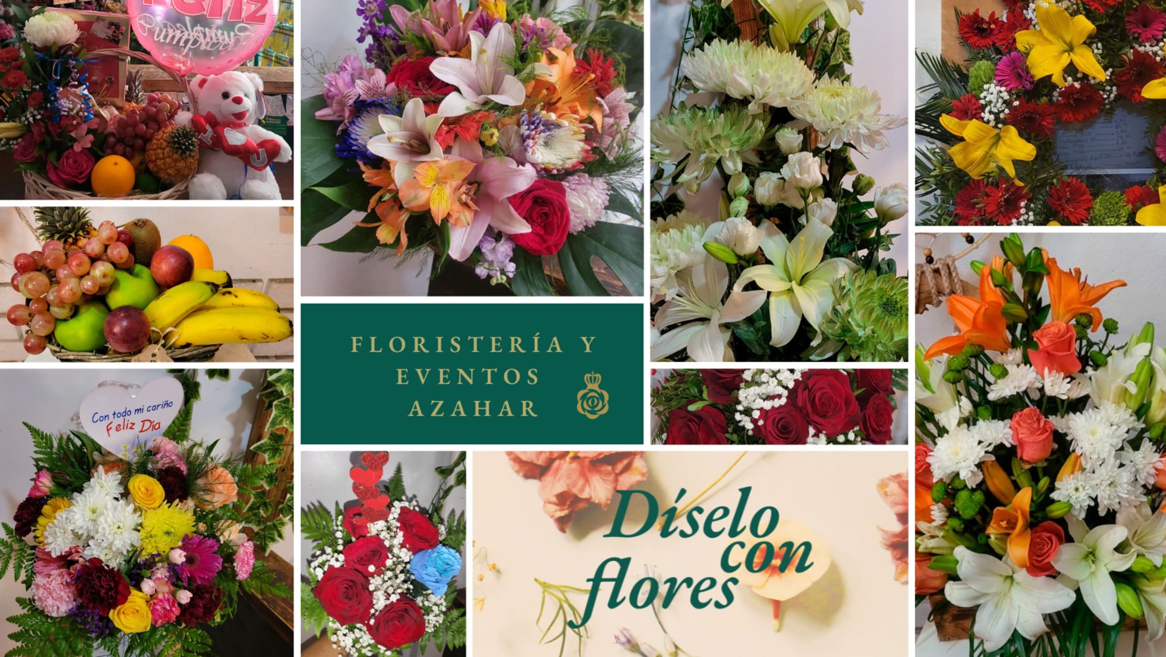 Portada web Floristería y Eventos Azahar