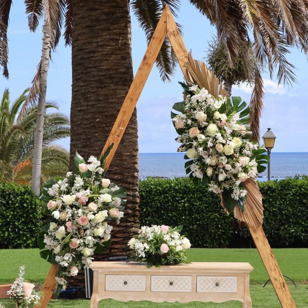 Decoración floral boda Fuerteventura